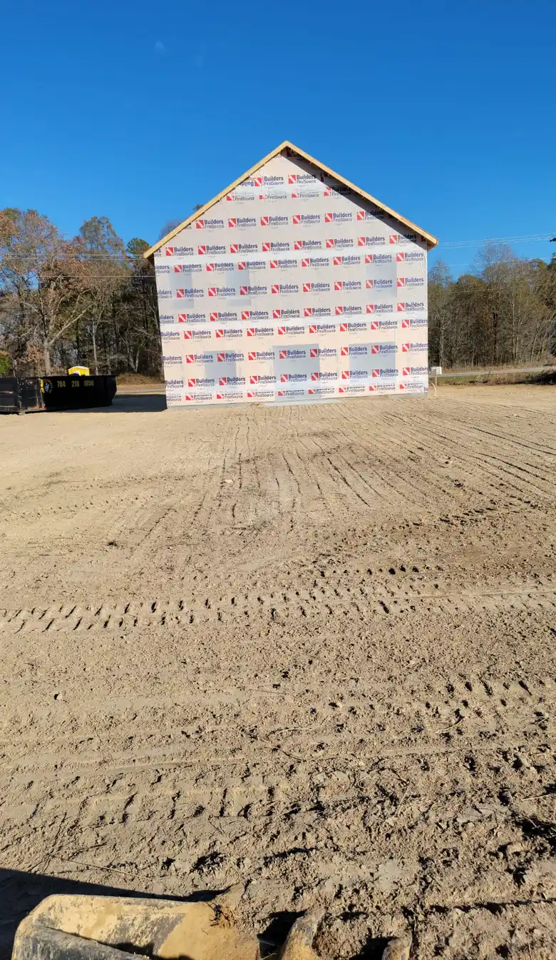 Terreno nivelado listo para nueva construcción, nivelación de terrenos en Charlotte, NC