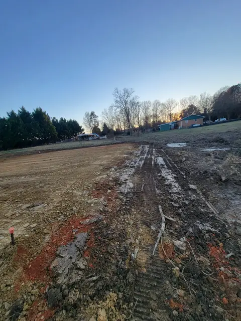 Erosion blanket over freshly graded soil in Charlotte NC